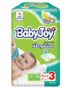 BABY JOY SIZE (3) SAVING PACK 12 DIAPERS