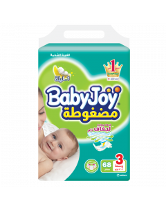 BABY JOY SIZE (3) MEGA PACK 68 DIAPERS