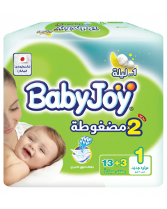 BABY JOY SIZE (1) SAVING PACK NEW BORN 13+3 DIAPERS