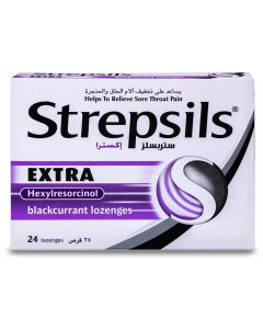 STREPSILS BLACKCURANT EXTRA 24LOZ