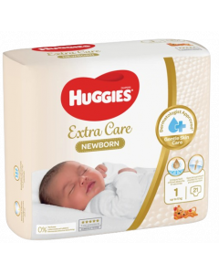 HUGGIES SIZE (1) NEW BORN 21 DIAPERS 