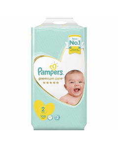 PAMPERS SIZE (2) PREMIUM CARE 108 DIAPERS