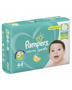 PAMPERS SIZE (+5)  MEGA PACK 44 DIAPERS