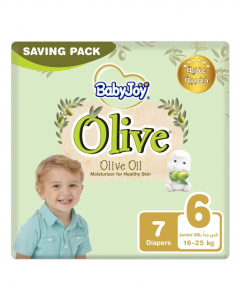 BABY JOY OLIVE SIZE (6) JUNIOR 7 DIAPERS