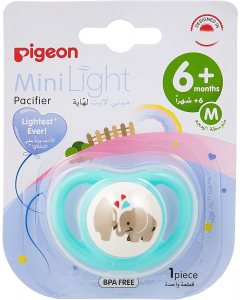 PIGEON MINI LIGHT SILICONE PACIFER ELEPHANT MEDIUM 6M+