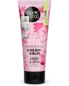 ORGANIC SHOP HAND & NAIL CREAM BALM CHERRY AND LOTUS 75ML