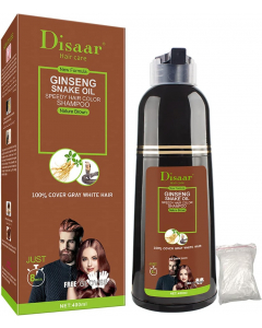 DISAAR GINSENG AND SNAKE OIL SHAMPOO FOR NATURAL BROWN HAIR COLOR 400 ML