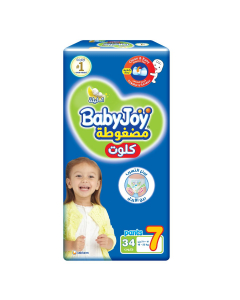 BABY JOY PANTS SIZE (7) MEGA PACK 34 DIAPERS