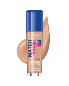 RIMMEL MATCH PERFECTION FOUNDATION WARM HONEY 301