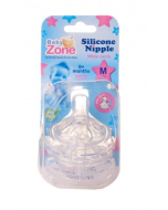 BABY ZONE SILICONE NIPPLE 2 PCS CART/M