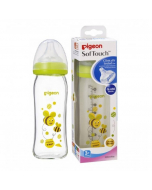 PIGEON SOFT TOUCH PERISTALTIC PLUS GLASS NURSER PICTURE 240ML